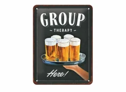Plakkaat Group Therapy 15x20cm - metaal - meerkleurig- Andere Wanddecoratie