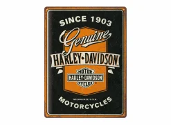 Andere Wanddecoratie|Plakkaat Harley Davidson Genuine Motor 40x30cm - metaal - meerkleurig