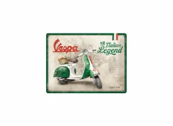 Andere Wanddecoratie|Plakkaat Vespa 40x30cm - metaal - multicolor