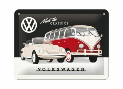 Andere Wanddecoratie|Plakkaat VW Meet the classics 15x20cm - metaal - meerkleurig