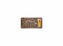 Plakkaat 10x20cm Welcome to the Beer Garden- Andere Wanddecoratie