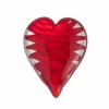 J line Presse papier Hart 8,5x3,5x10,5cm - glas - rood- Decoratieve Accessoires
