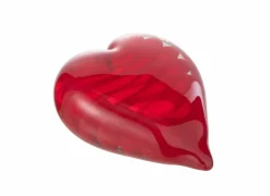 J line Presse papier Hart 8,5x3,5x10,5cm - glas - rood- Decoratieve Accessoires