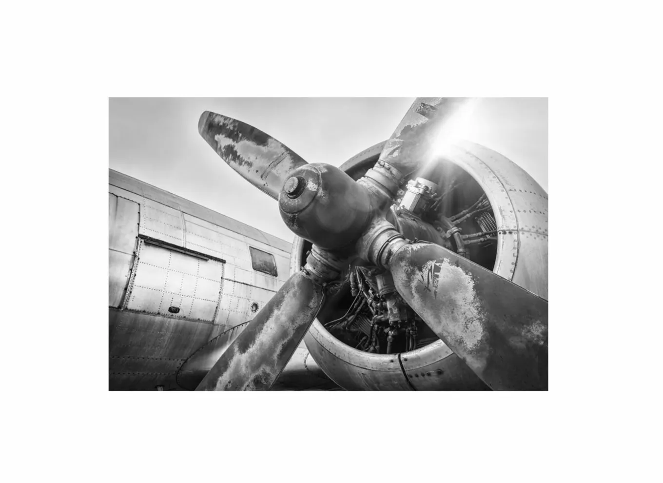 Kaders & Prints|Print op glas Aircraft 100x150cm