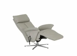 Relaxzetel 7804 elektrisch - leder - grijs- Relaxzetels