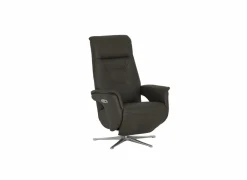 Relaxzetel Adamello elekrisch leder en lederlook bruin- Relaxzetels