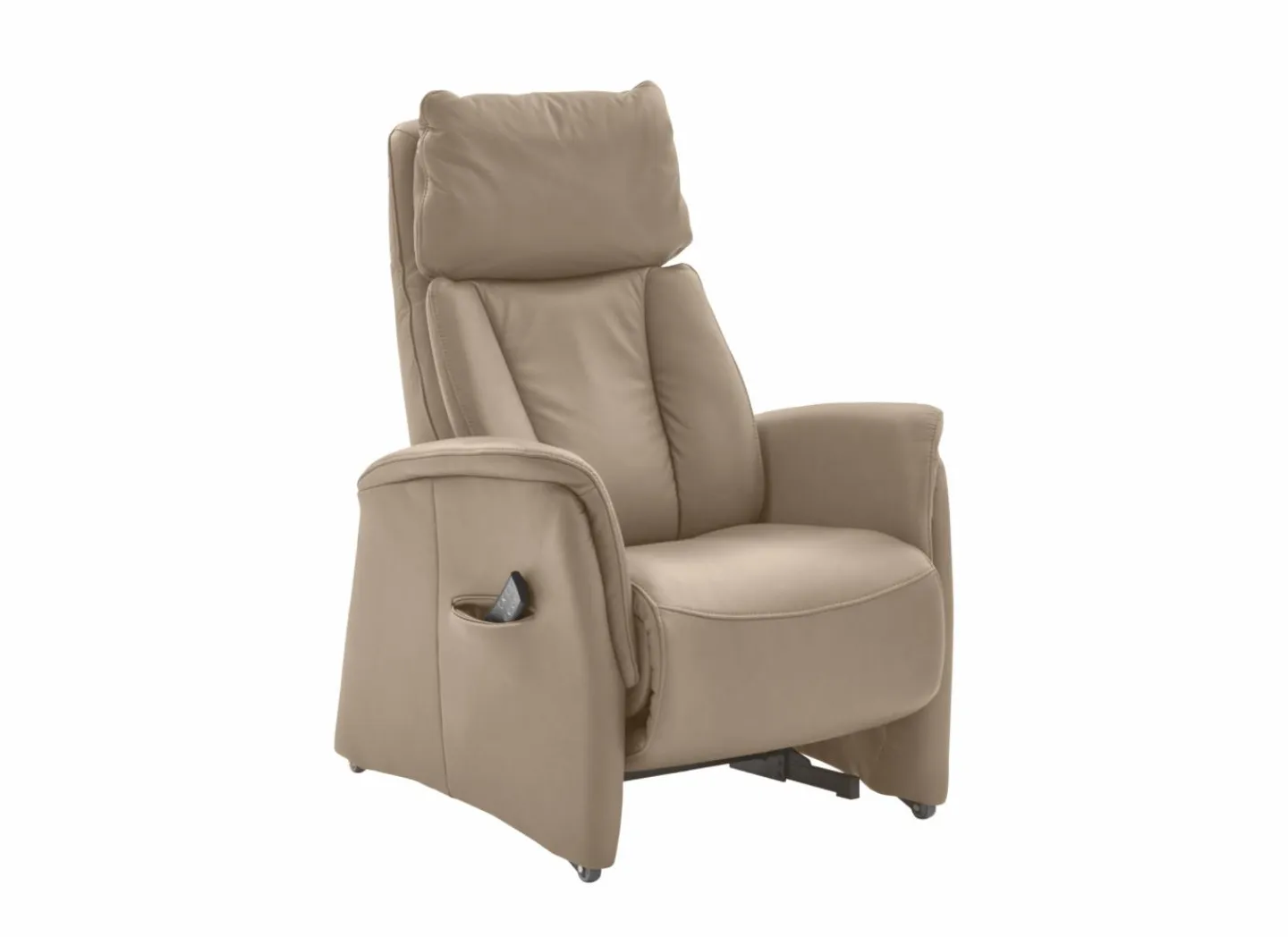 Relaxzetel EC22138 elektrisch - leder - belvita pearl met elektrische hoofdsteun- Relaxzetels