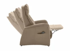 Relaxzetel EC22138 elektrisch - leder - belvita pearl met elektrische hoofdsteun- Relaxzetels