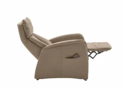 Relaxzetel EC22138 elektrisch - leder - belvita pearl met elektrische hoofdsteun- Relaxzetels