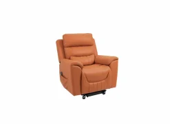 Relaxzetel Gallery elektrisch - lederlook- oranje- Relaxzetels