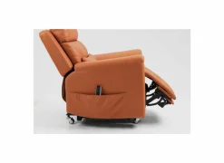 Relaxzetel Gallery elektrisch - lederlook- oranje- Relaxzetels