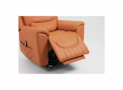 Relaxzetel Gallery elektrisch - lederlook- oranje- Relaxzetels