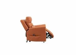 Relaxzetel Gallery elektrisch - lederlook- oranje- Relaxzetels