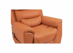 Relaxzetel Gallery elektrisch - lederlook- oranje- Relaxzetels