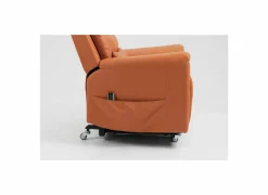 Relaxzetel Gallery elektrisch - lederlook- oranje- Relaxzetels