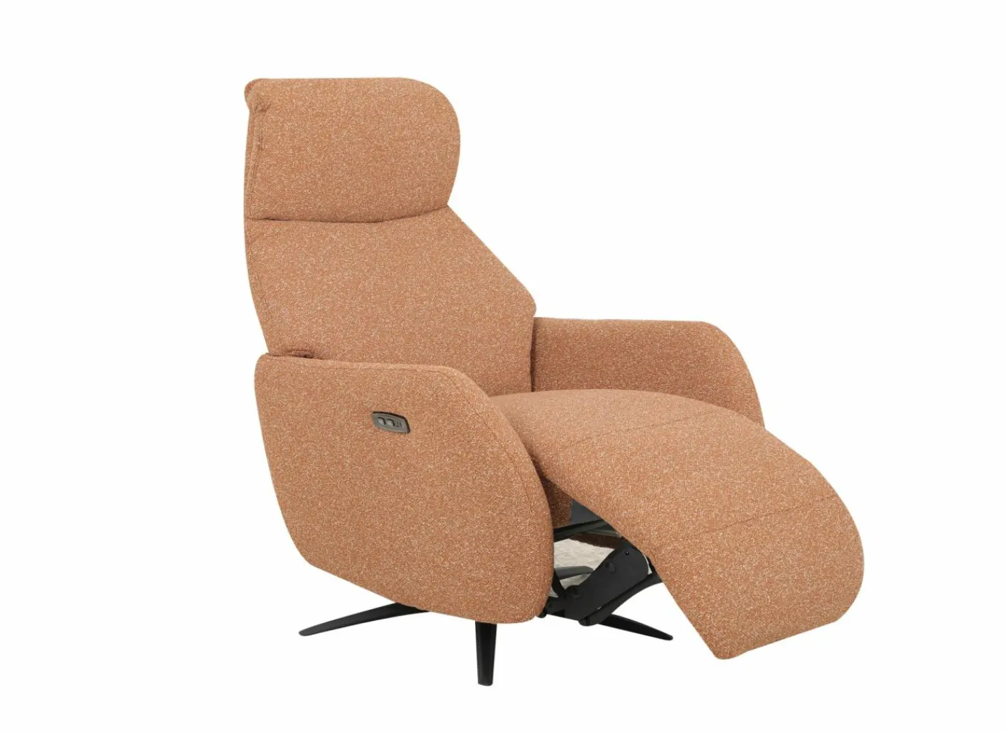 Relaxzetel Harp TVCHM elektrisch - stof - burnt orange met 2 motoren & massagefunctie- Relaxzetels