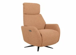 Relaxzetels|Relaxzetel Harp TVCHU  elektrisch - stof - burnt orange met 2 motoren