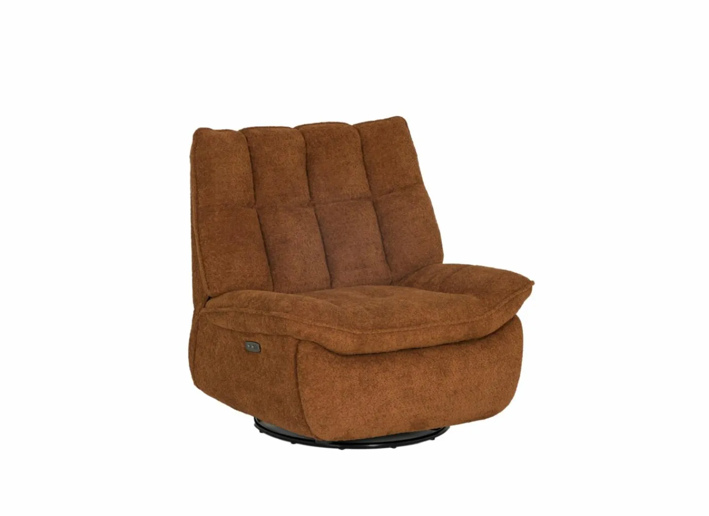 Relaxzetel Ike elektrisch - stof - oranje met accu en schommelfunctie- Relaxzetels