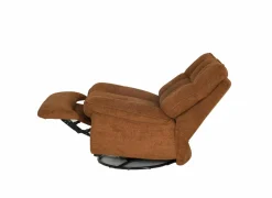 Relaxzetel Ike elektrisch - stof - oranje met accu en schommelfunctie- Relaxzetels