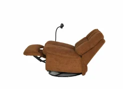 Relaxzetel Ike elektrisch - stof - oranje met schommelfunctie en oplaadstation- Relaxzetels