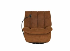 Relaxzetel Ike elektrisch - stof - oranje met schommelfunctie en oplaadstation- Relaxzetels