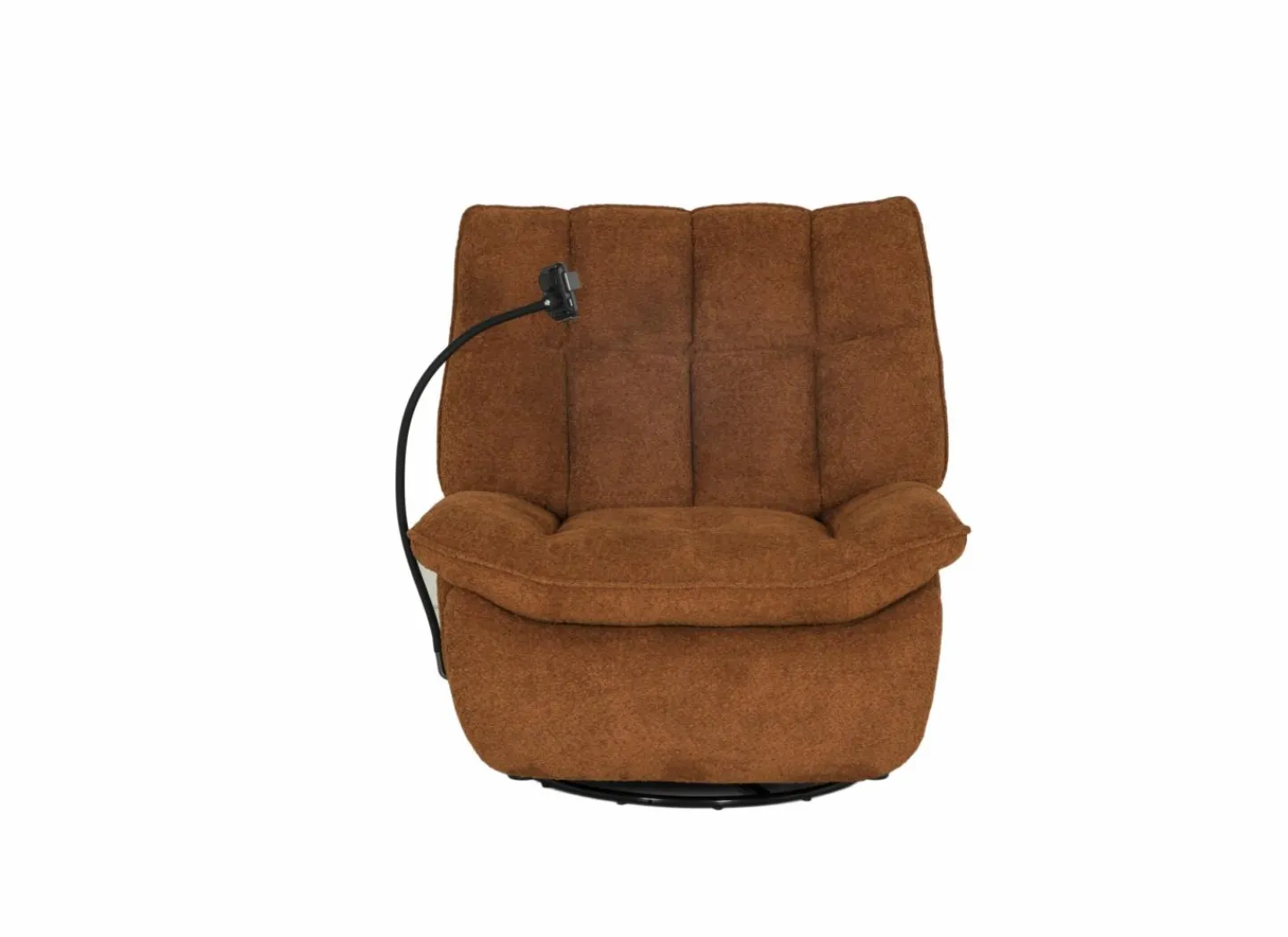 Relaxzetel Ike elektrisch - stof - oranje met schommelfunctie en oplaadstation- Relaxzetels