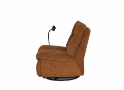 Relaxzetel Ike elektrisch - stof - oranje met schommelfunctie en oplaadstation- Relaxzetels