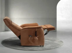 Relaxzetel Liam elektrisch - stof - cognac- Relaxzetels