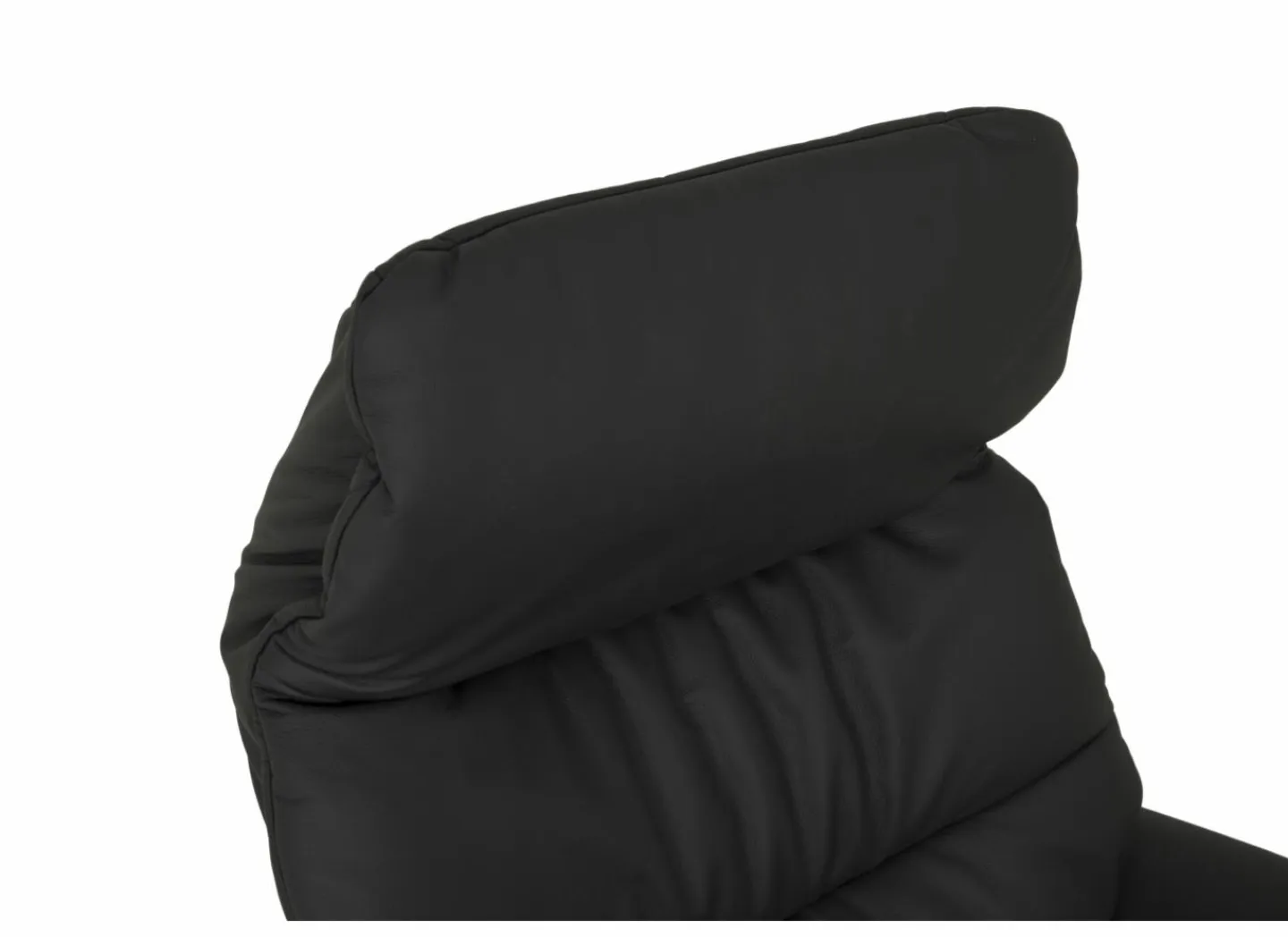 Relaxzetel 7051.57V+Z60 elektrisch - leder - zwart met large zithoogte- en diepte- Relaxzetels