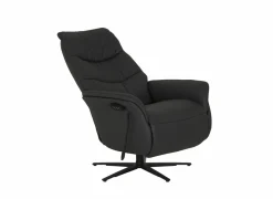 Relaxzetels|Relaxzetel 7051.76V+Z60 elektrisch - leder - zwart met medium zithoogte- en diepte en tilfunctie