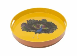 Rond dienblad Pauw Ø33cm - kunststof - oranje- Dienbladen