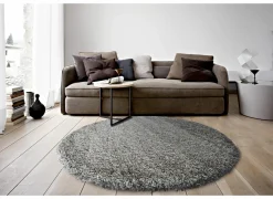 Tapijten|Tapijten|Rond tapijt Twister Ø120cm - polypropyleen - zilver