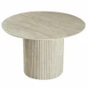 Ronde tafel Ø120cm - keramiek - beige travertin look- Eettafels