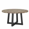 Ronde tafel Corniche Ø140cm - sheesham massief - naturel- Eettafels
