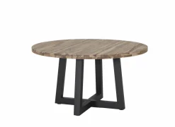 Ronde tafel Corniche Ø140cm - sheesham massief - naturel- Eettafels