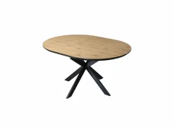 Ronde tafel Dillinger 120/160x120cm - melamine - bruin- Eettafels