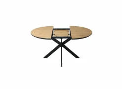 Ronde tafel Dillinger 120/160x120cm - melamine - bruin- Eettafels