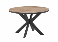 Ronde tafel Elio Ø120cm - decor - bruin & zwart- Eettafels