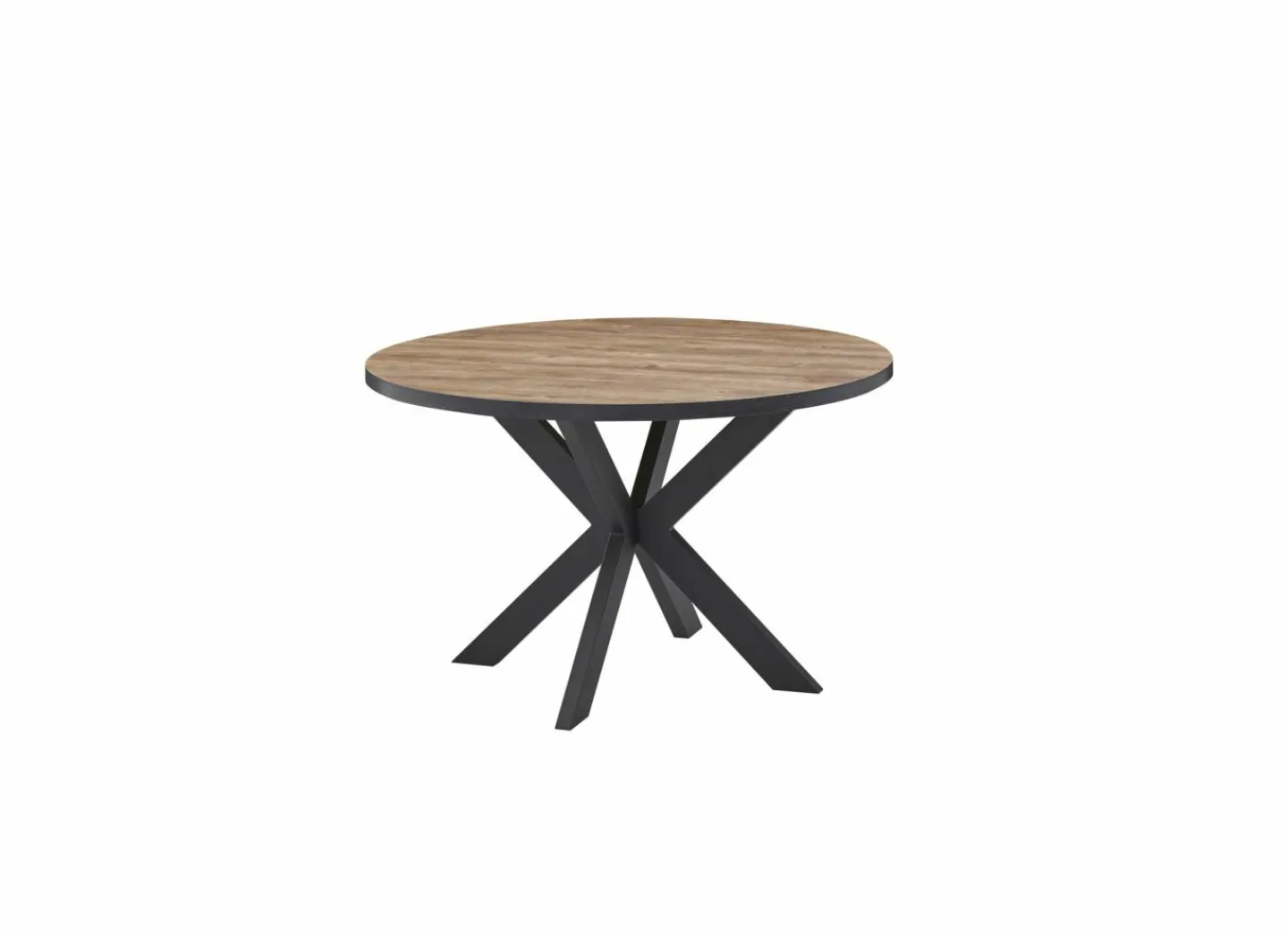 Ronde tafel Estrella Etienne Ø120cm - meubelplaat - industrial oak- Eettafels