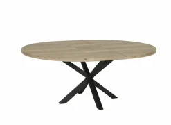 Ronde tafel Isla Ø120/160cm - lamulux - naturel- Keukentafels|Eettafels