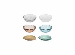 Schaal Bladeren -  glas - multicolor- Schalen