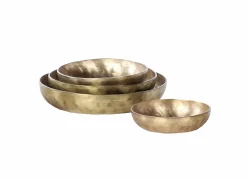 Schaal Feron Ø13cm - metaal - antiek goud- Schalen