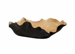 Schaal Organic 40x60xH20cm - hout - zwart & naturel- Schalen
