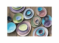 Cosy & Trendy Schaal Streetfood festival 7x6,8cm - keramiek - multicolor- Kommen|Hapjes