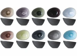 Cosy & Trendy Schaal Streetfood festival 10,5x7,5cm - keramiek - multicolor- Kommen|Hapjes