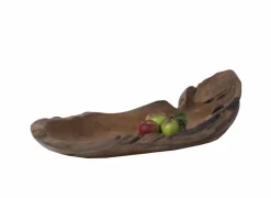 Schaal Teak 50x20cm - teak massief - naturel- Fruitschalen|Schalen