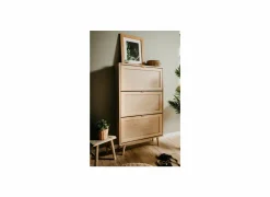 Schoenenkast Bali 70x24x125cm - melamine - sonoma eik- Schoenenkasten