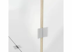 Schoenenkasten|Schoenenkast Bright 102x24x125cm - decor - eik & wit hoogglans