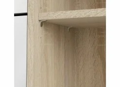 Schoenenkasten|Schoenenkast Bright 102x24x125cm - decor - eik & wit hoogglans