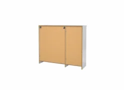 Schoenenkasten|Schoenenkast Naia 109x32x93cm - decor - wit hoogglans